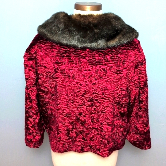 Vintage Terry Lewis Classic Luxuries faux fur cropped swing jacket. Large - Picture 7 of 12